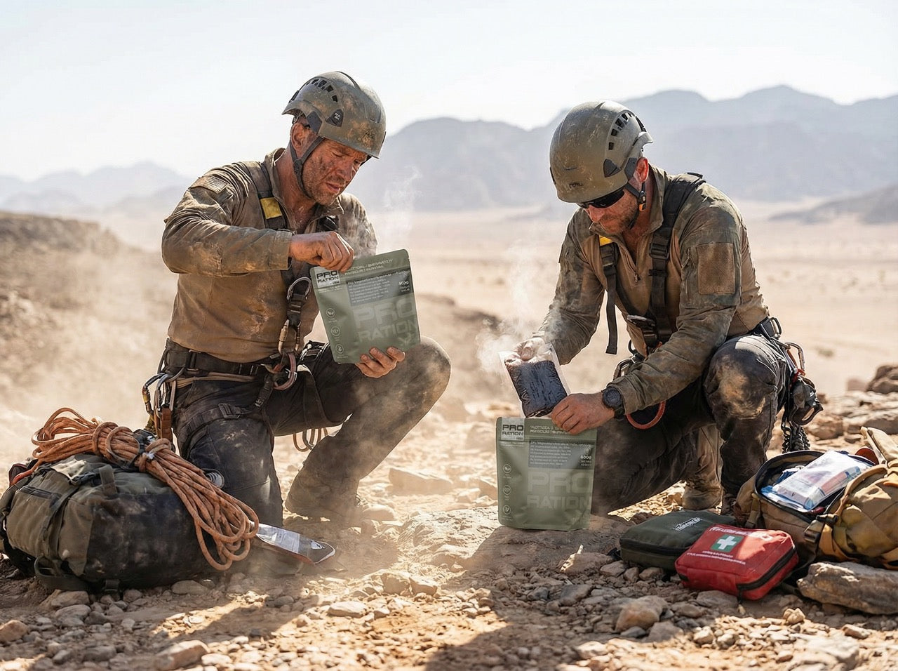 Raciones de emergencia esterilizadas vs liofilizadas