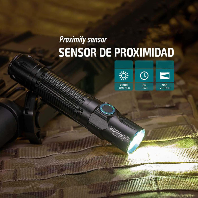 Linterna de mano Warrior 3S 2300 Lum. recargable - Olight
