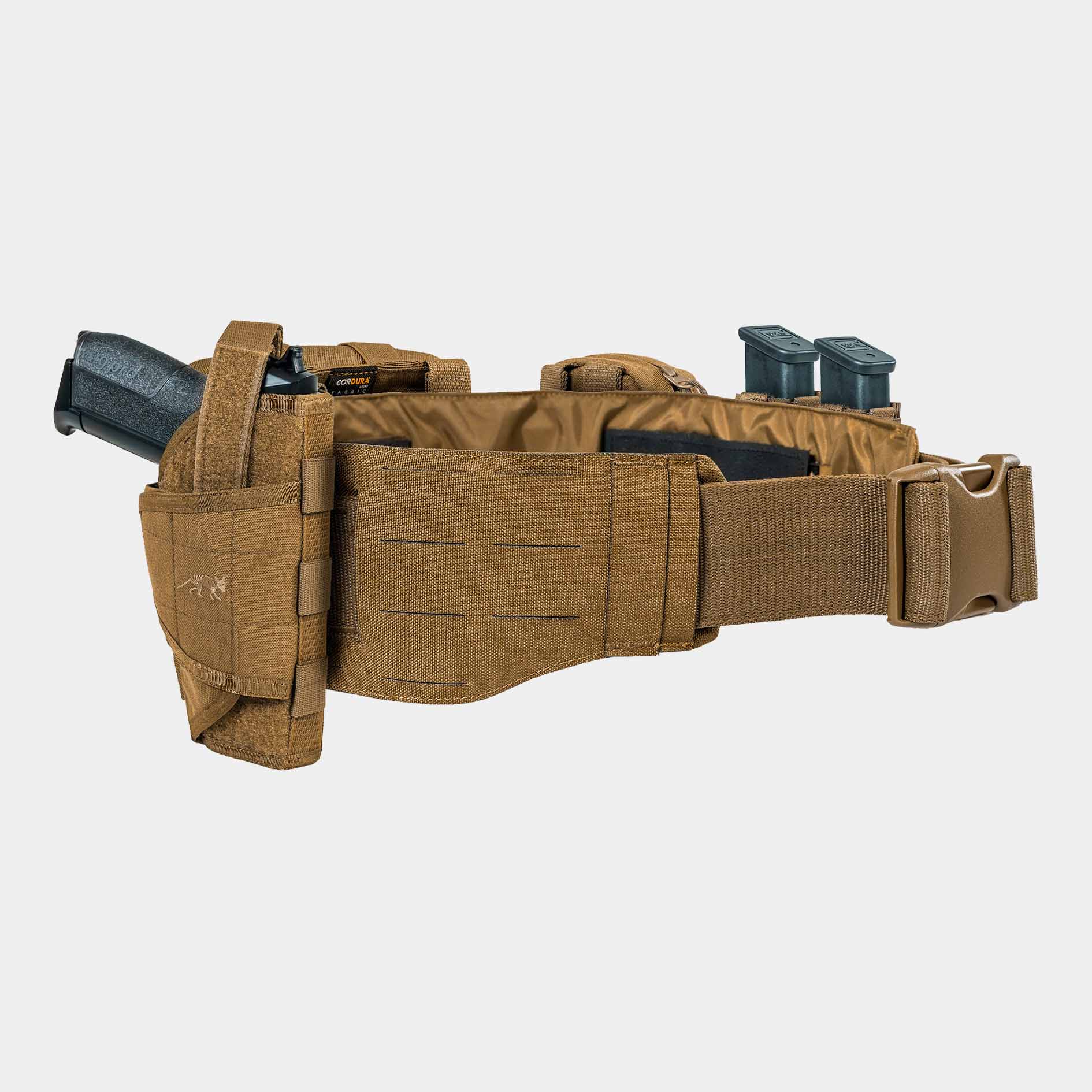 Tasmanian Tiger TT Warrior Belt LC Cintura Tattica Laser Cut Con MOLLE - Interna Rimovibile, Fibbia, Nera, Taglie S/M/L