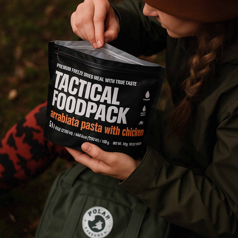 Macarrones con salsa Arrabiata y pollo - Tactical Foodpack
