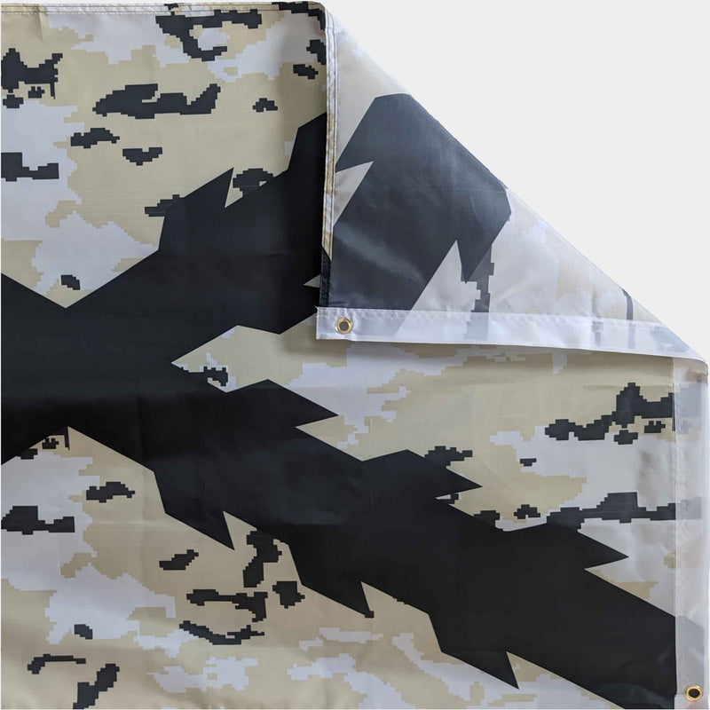 Bandeira da cruz de Borgonha com camuflagem árida pixelada - SERMILITAR