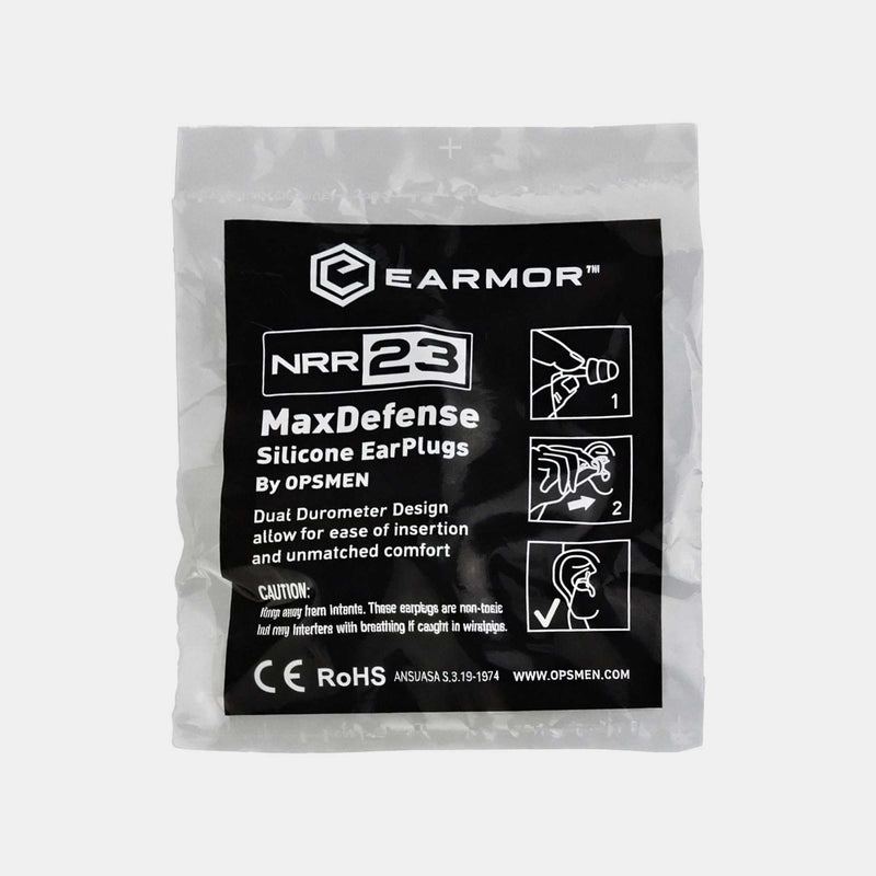 Schieß-Ohrstöpsel MaxDefense Silikon NRR23 M03 - EARMOR