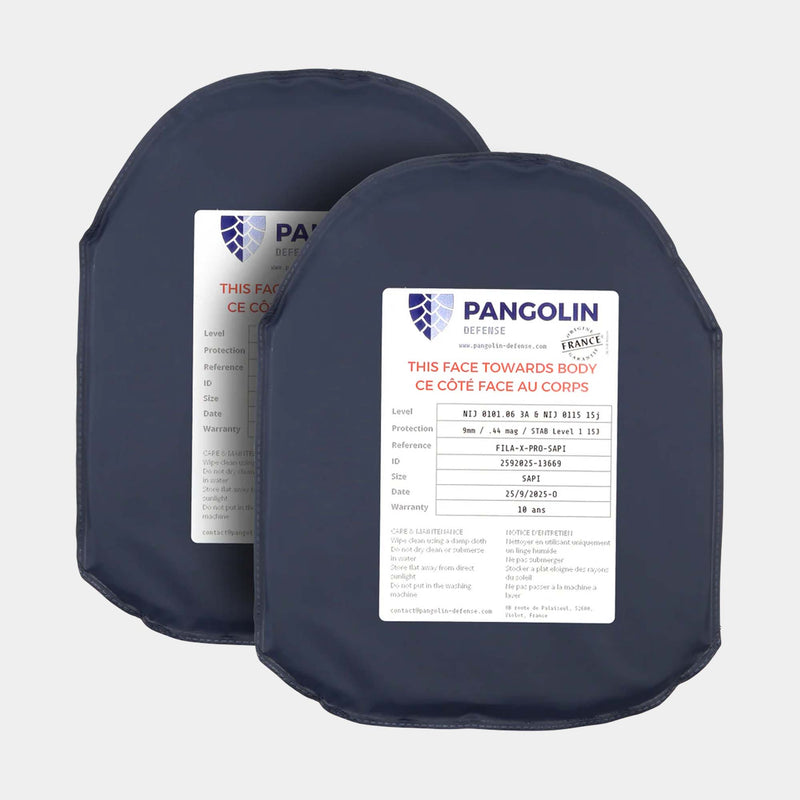 Paneles antibalas, anticuchillo y antipunzón nivel IIIA corte SAPI / laterales - Pangolin