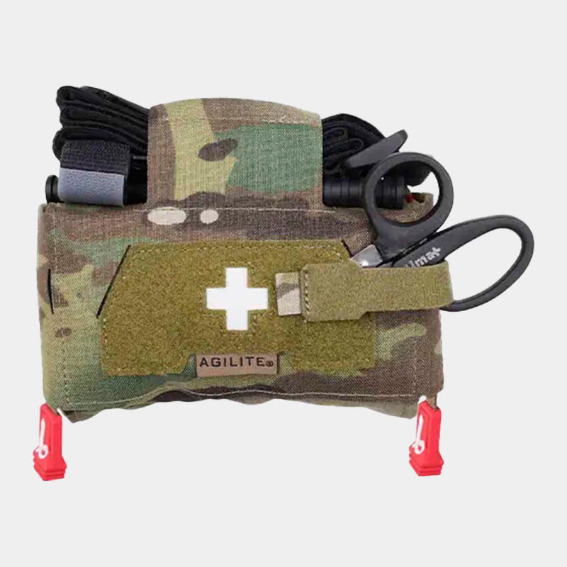 GRULLIN IFAK Tactique 39 Pièces - Kit De Secours Urgence Militaire MOLLE Pour Randonnée, Chasse & Camping