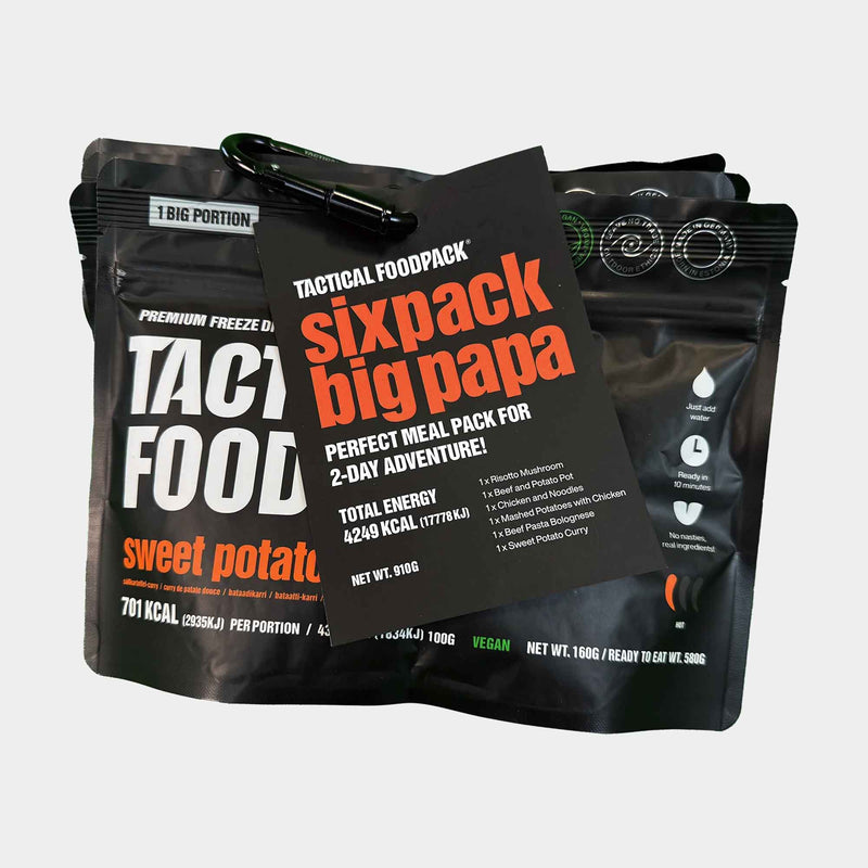 Pack de supervivencia 6 raciones XL Sixpack Big Papa - Tactical Foodpack
