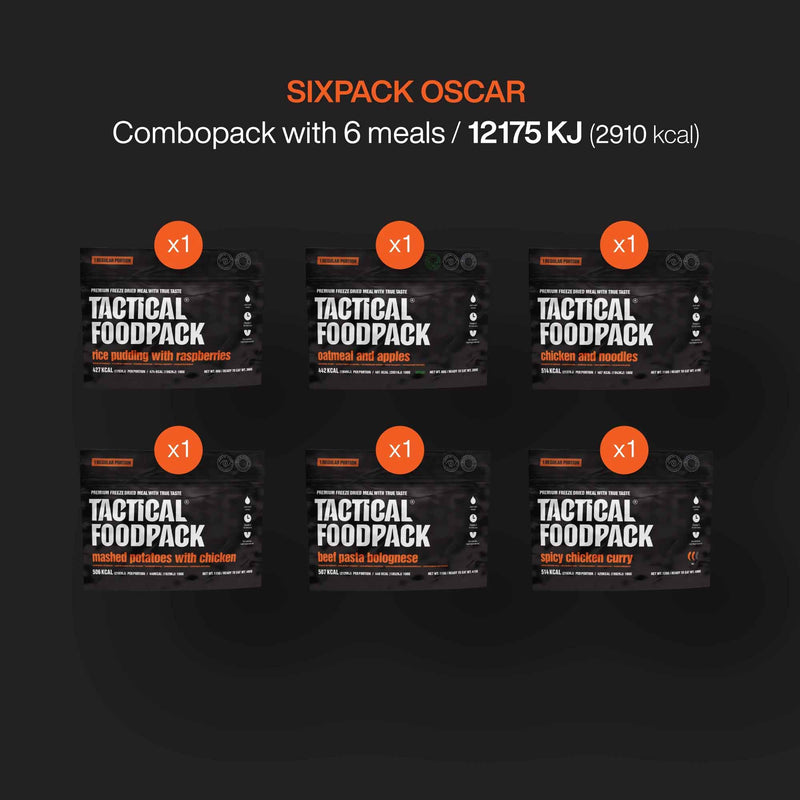 Pack de supervivencia 2 días Sixpack Oscar - Tactical Foodpack