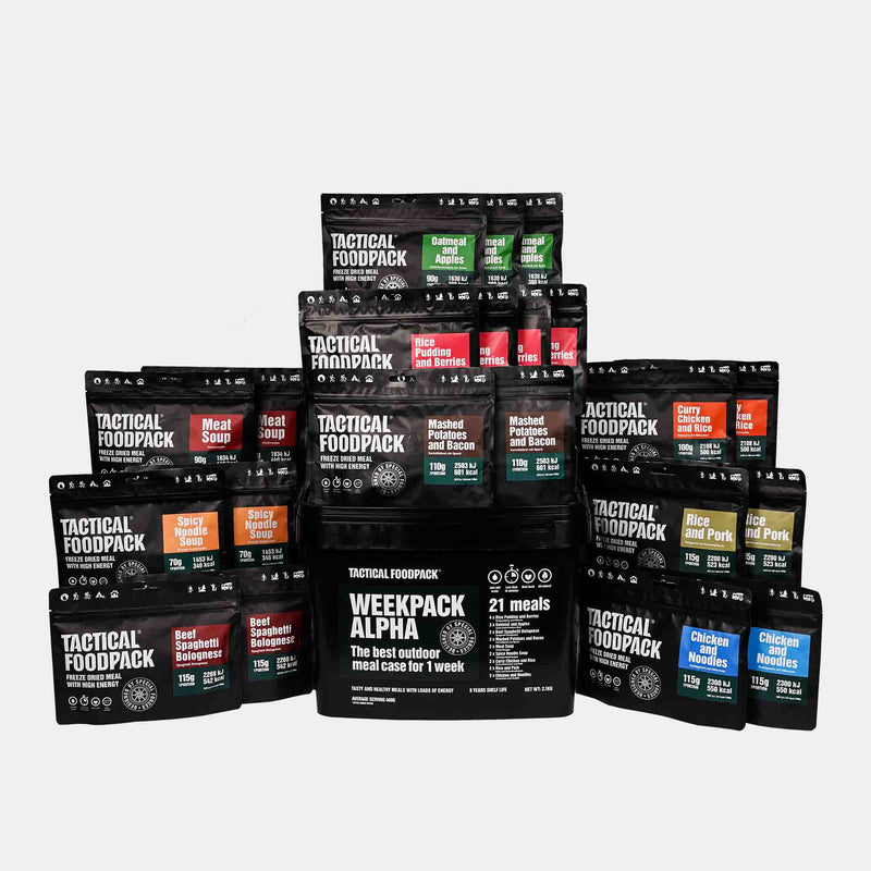 Caja de supervivencia 7 días Weekpack Alpha - Tactical Foodpack