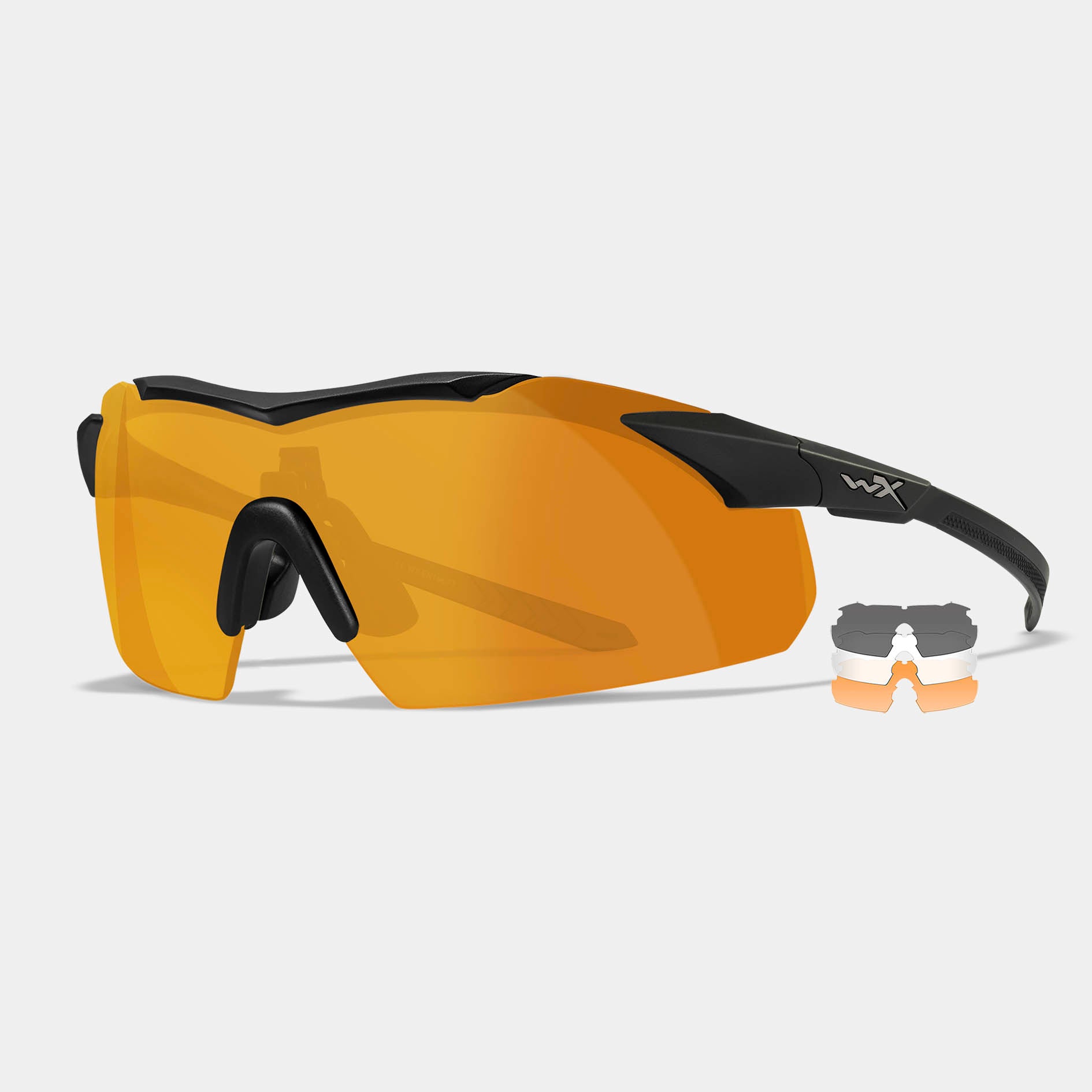 WX Vapor COMM 2.5 ballistic glasses with 3 interchangeable lenses