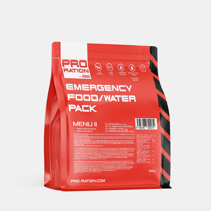 Pack de sobrevivência Menu II PRO-RATION - Adventure Menu