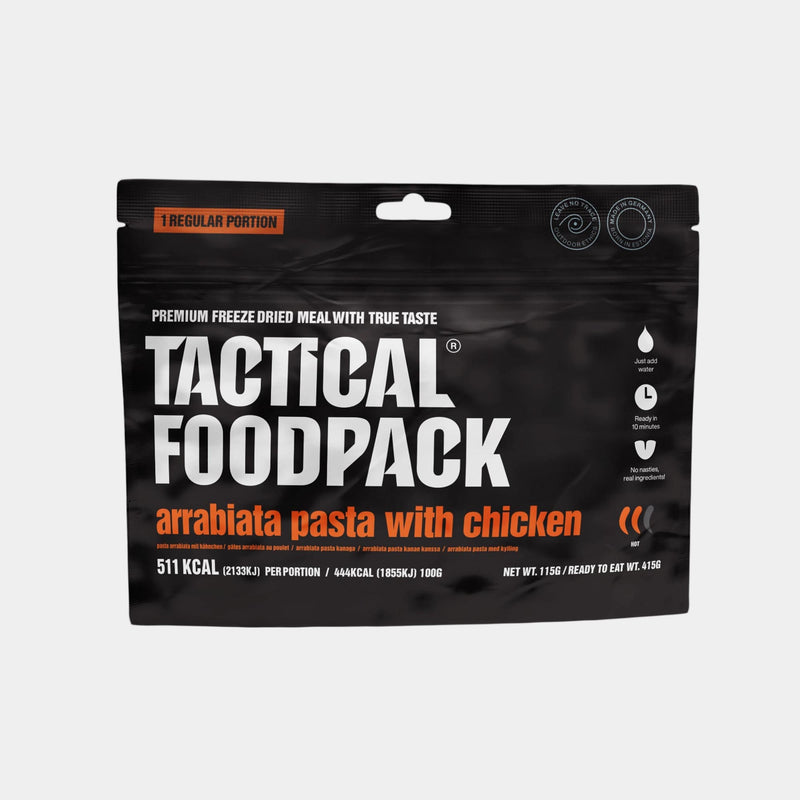 Macarrones con salsa Arrabiata y pollo - Tactical Foodpack