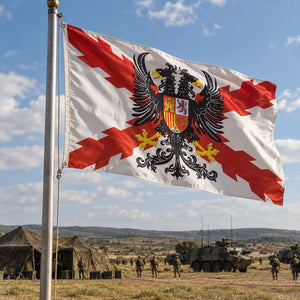 Bandera de los Tercios españoles con el águila