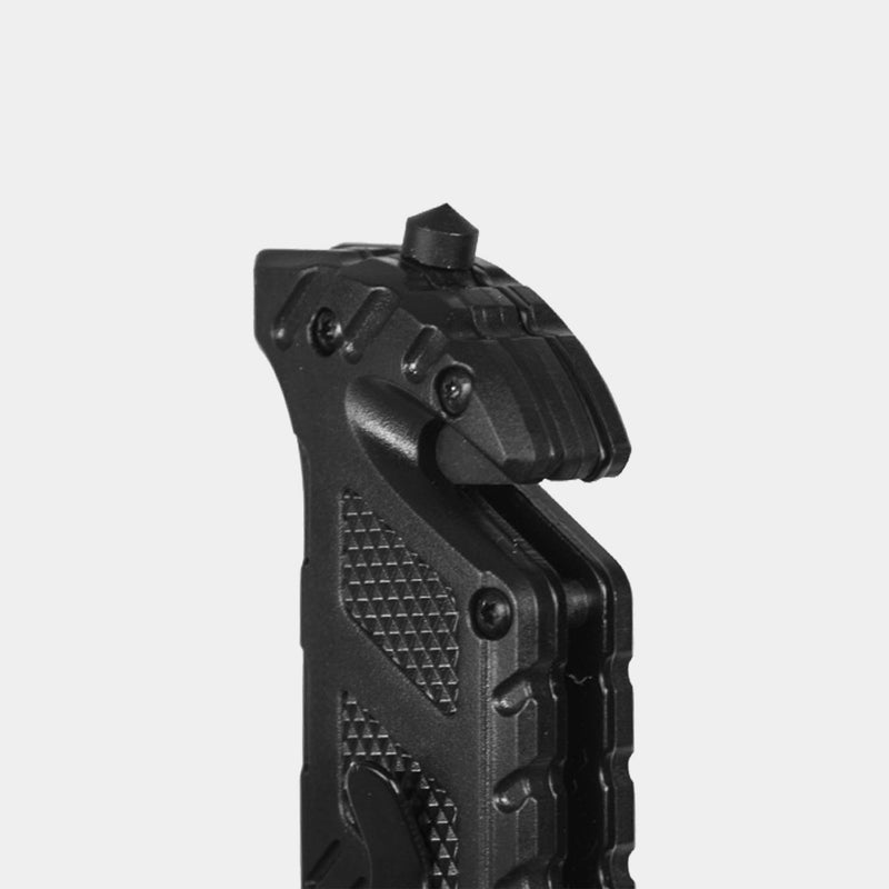 Folding knife with glass breaker and seat belt cutter - MIL-TEC