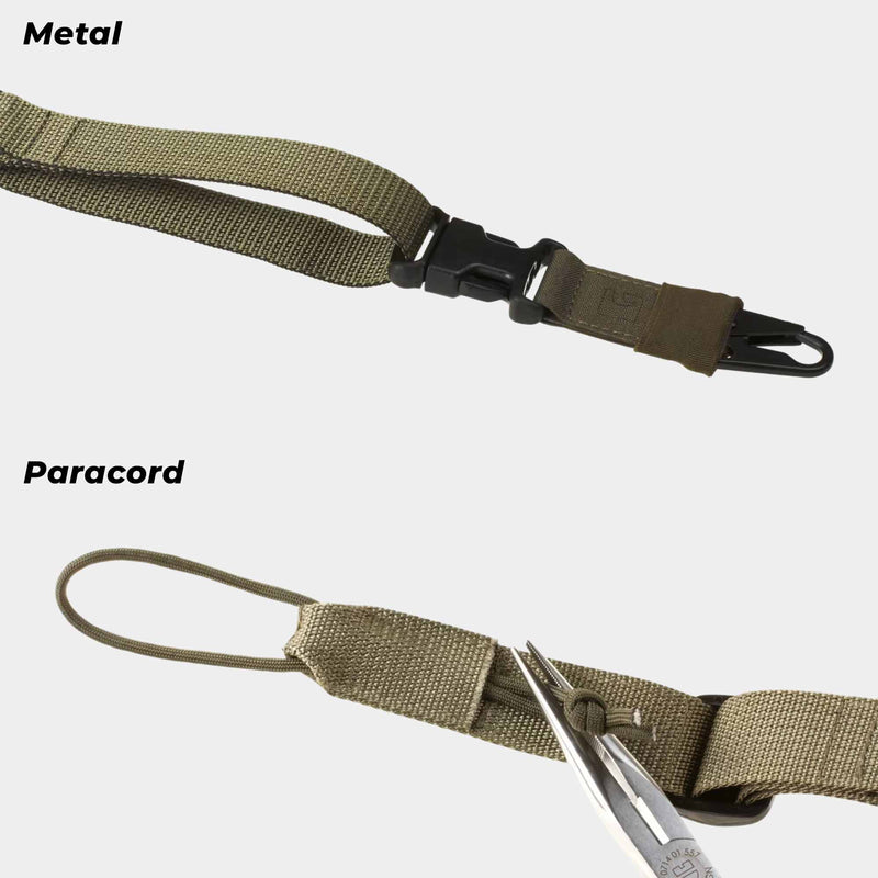 Correa portafusil de 2 puntos QA paracord / mosquetón - Clawgear
