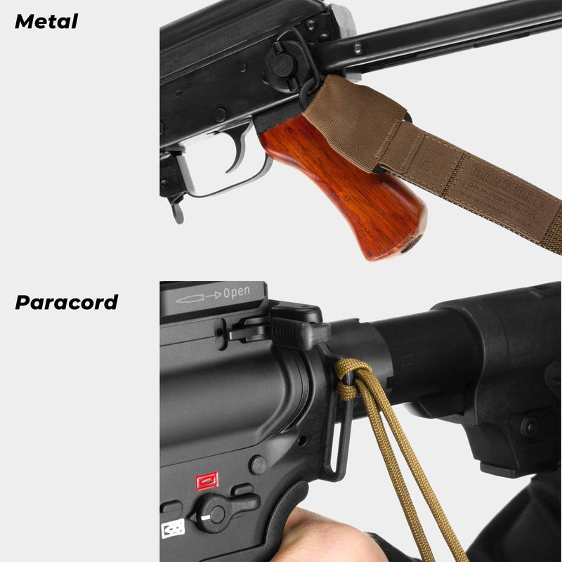 Correa portafusil de 2 puntos QA paracord / mosquetón - Clawgear