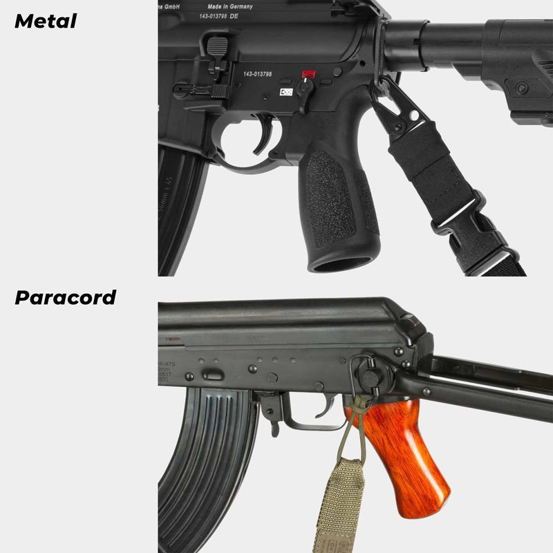 Correa portafusil de 2 puntos QA paracord / mosquetón - Clawgear