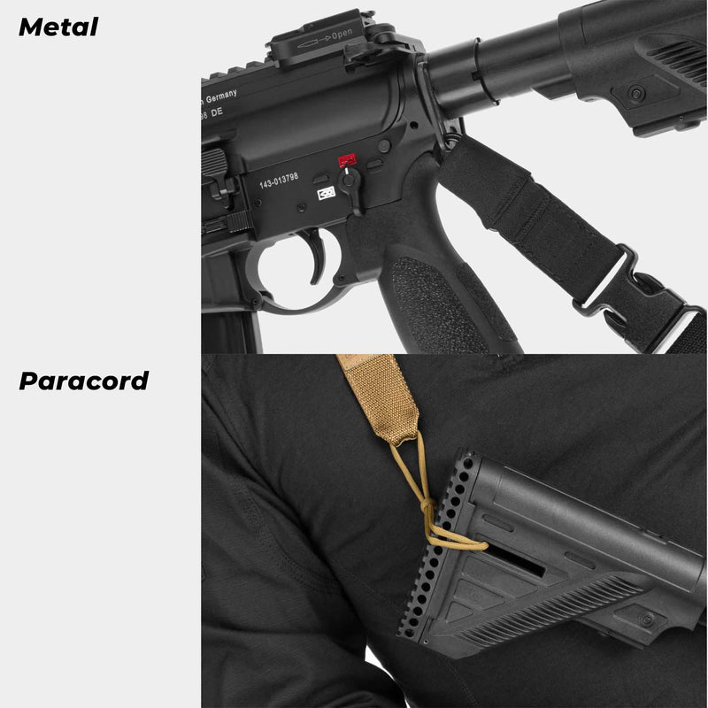 Correa portafusil de 2 puntos QA paracord / mosquetón - Clawgear
