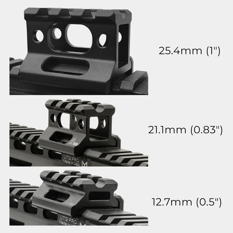 Elevador para rail picatinny UTG® Super Slim de 3 Ranuras - Leapers