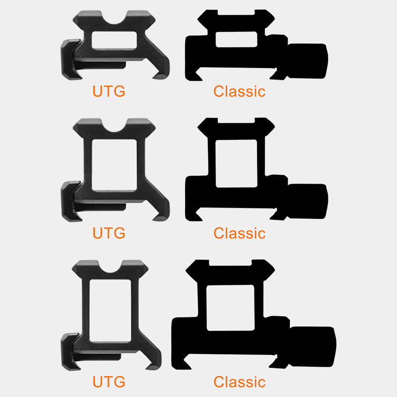 Elevador para rail picatinny UTG® Super Slim de 3 Ranuras - Leapers