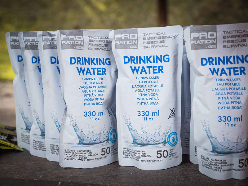 Caja de supervivencia 7 días con agua incluida PRO-RATION - Adventure Menu