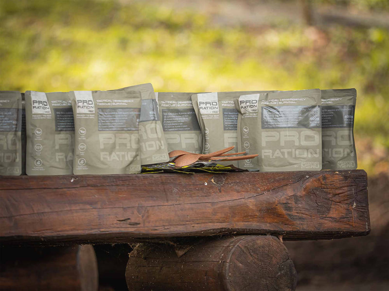 Caja de supervivencia 7 días con agua incluida PRO-RATION - Adventure Menu