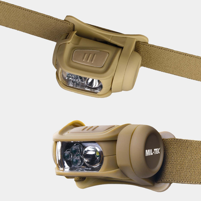 Lanterna MIL-TEC para cabeça led de quatro cores