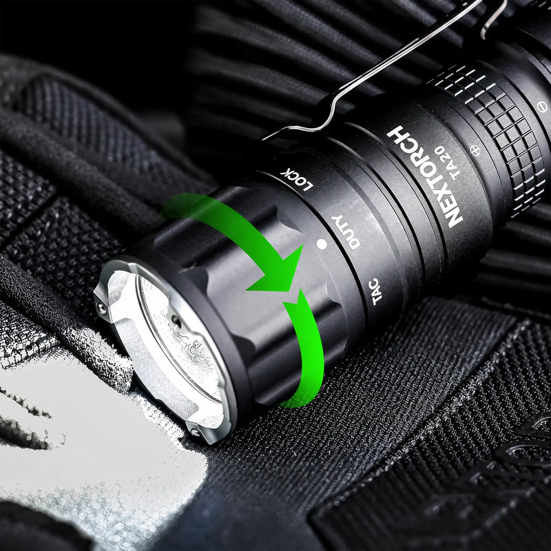 Kleine Handlampe TA20 1000 Lumen mit Taktikring - Nextorch