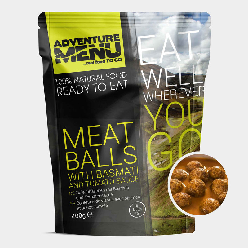Gehaktballetjes met basmatirijst en tomatensaus - Adventure Menu