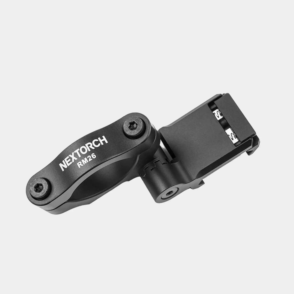 Rotating flashlight mount for Picatinny/M-LOK rail RM26 & RM26M