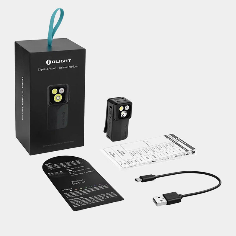 Compact OCLIP 2 Ultra 450 Lum. UV Rechargeable Flashlight - Olight