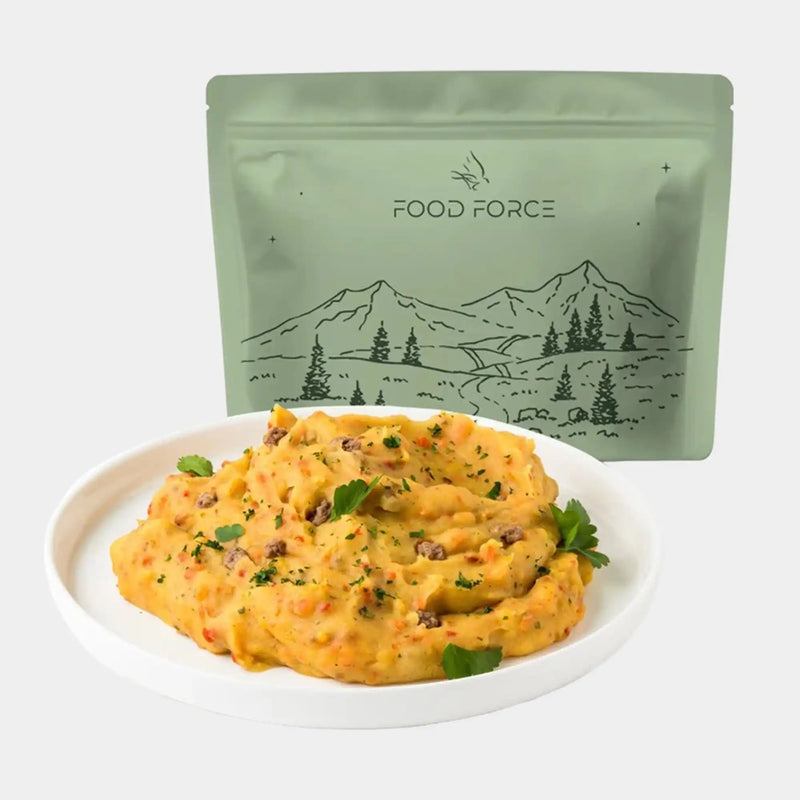 Kartoffelpüree mit geschmortem Rindfleisch - Food Force