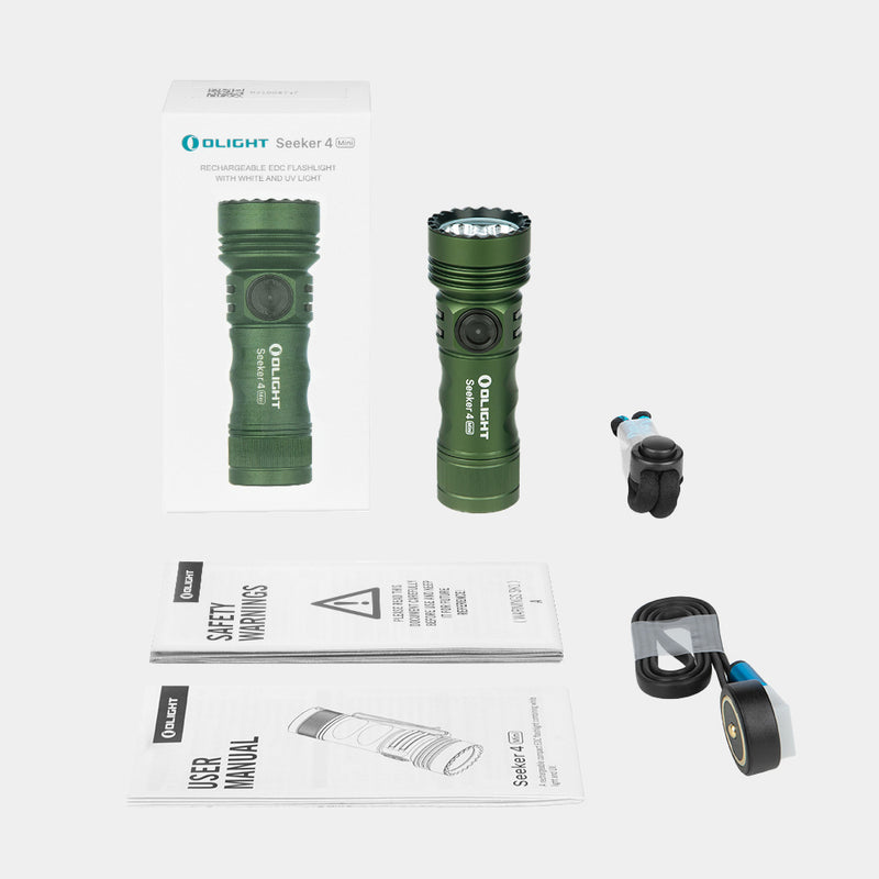 Olight Seeker 4 Mini White & UV Flashlight OD Green - O-SEEKER4M-ODGN Olight Seeker 4 Mini White & UV Flashlight OD Green - O-SEEKER4M-ODGN