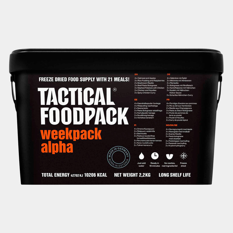 Caja de supervivencia 7 días Weekpack Alpha - Tactical Foodpack