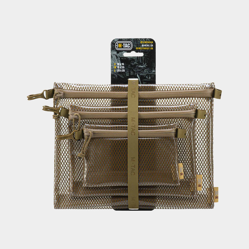Set van 3 organiserende zakjes voor rugzakken Zip pocket Elite - M-TAC