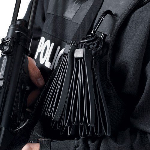 Pack of 10 black Tri-Folds ASP handcuffs