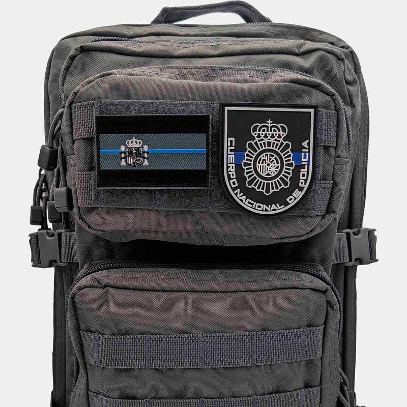 Patch bandeira de Espanha com linha azul fina