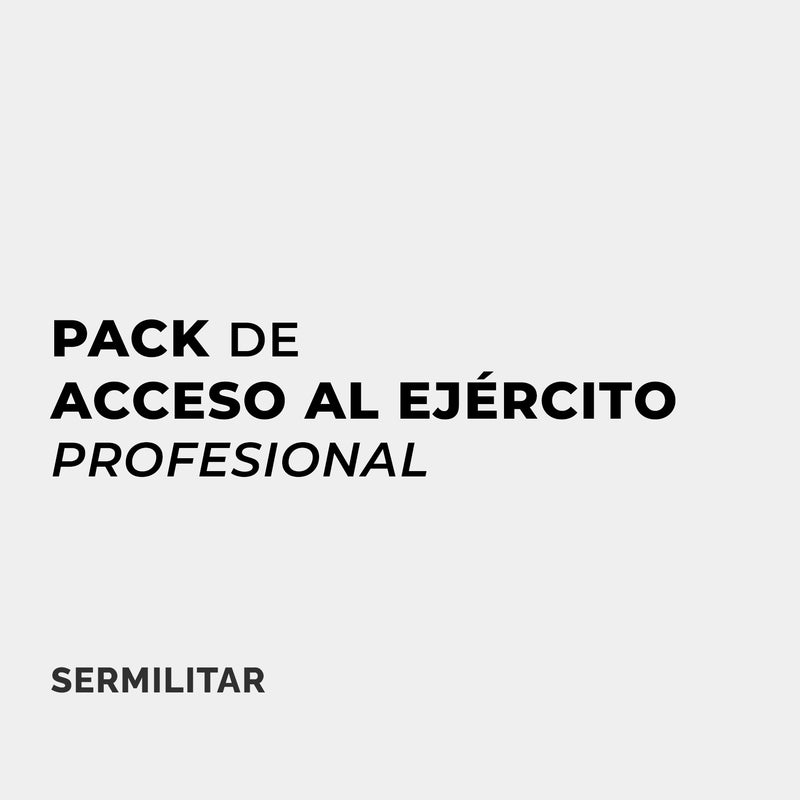 Pack de acceso al ejército profesional