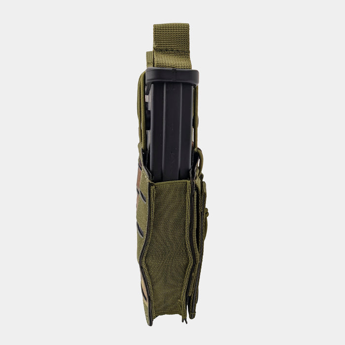 Pixelated wooded double rifle magazine carrier - Conquer