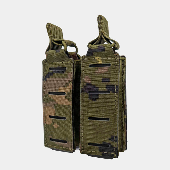 Pixelated wooded double pistol magazine carrier - Conquer