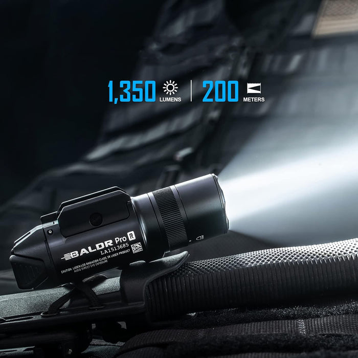 Tactical Flashlight Baldr Pro R 1.350 Lum. with Rechargeable Laser - Olight