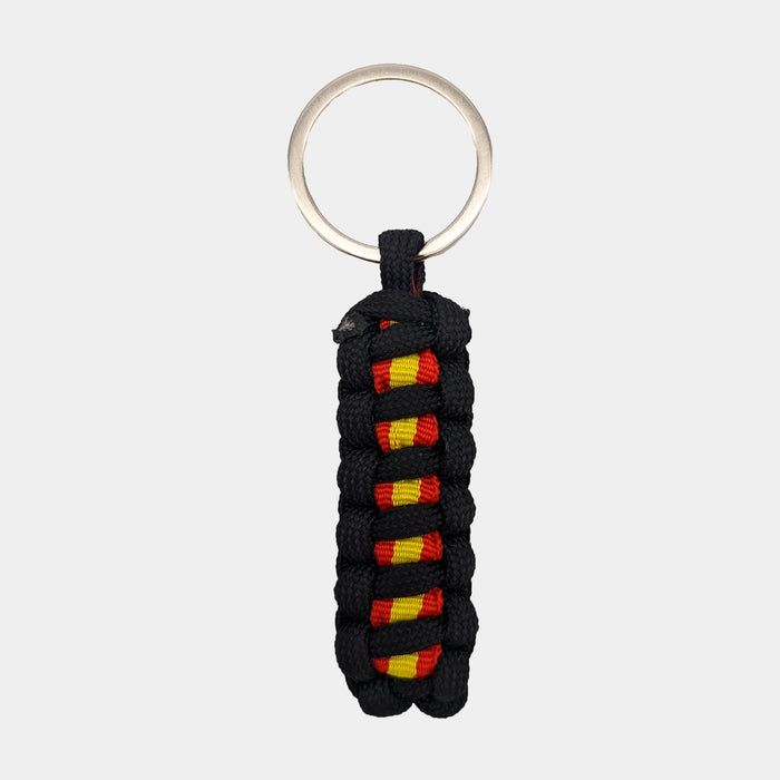 Paracord keychain with Spanish Flag