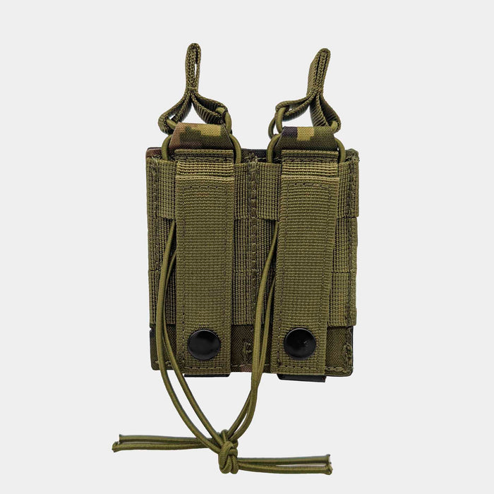 Pixelated wooded double pistol magazine carrier - Conquer