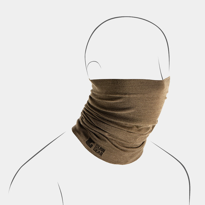 Merino Seamless stone olive olive neck warmer Clawgear