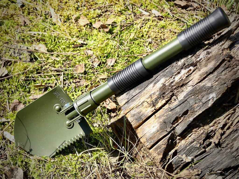 Foldable mini shovel and pickaxe with case - MIL-TEC