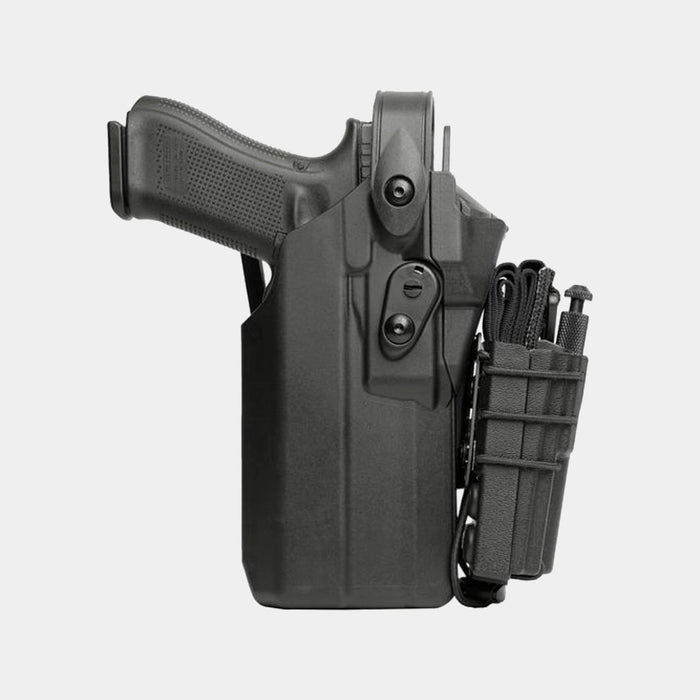 Holster Accessory Mount (HAM) accessory from Black Box Customs in holster safariland