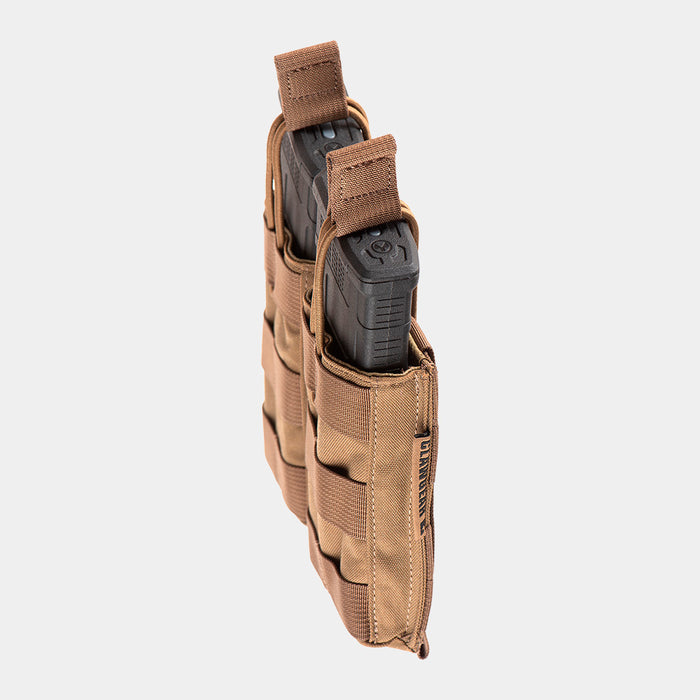 Open core double magazine carrier coyote side magpul clawgear