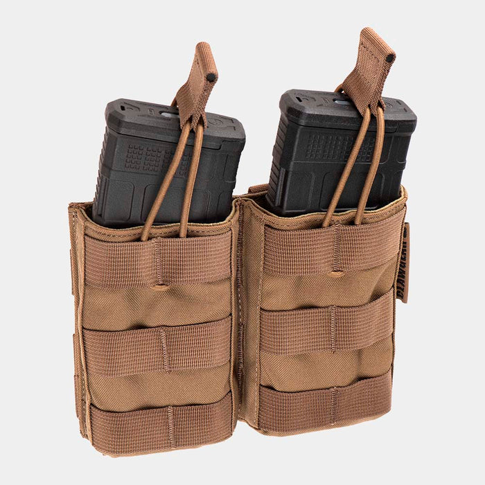 Open core double magazine carrier coyote with magpul clawgear