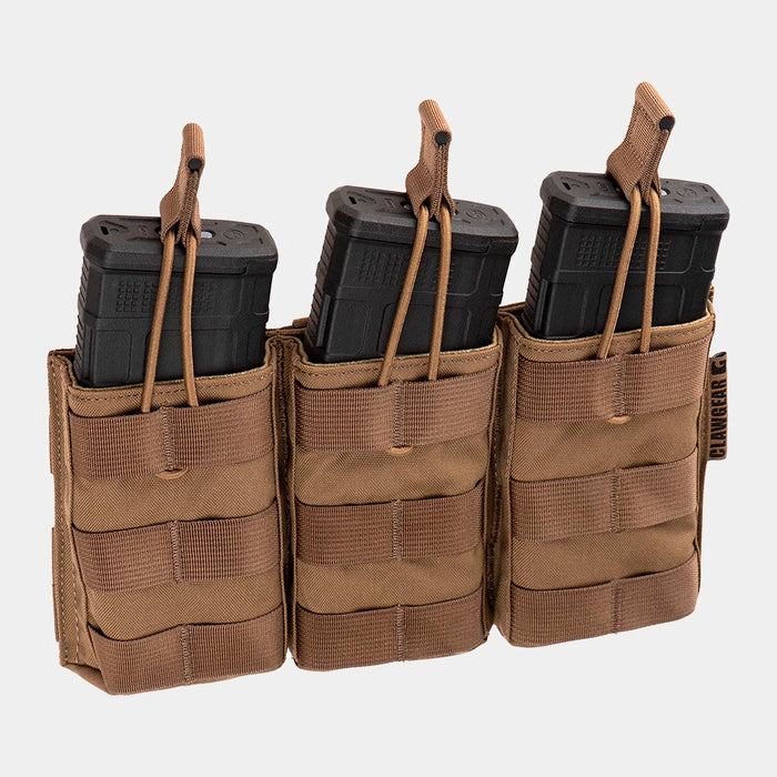 Open core triple magazine carrier coyote magpul view with magpul clawgear