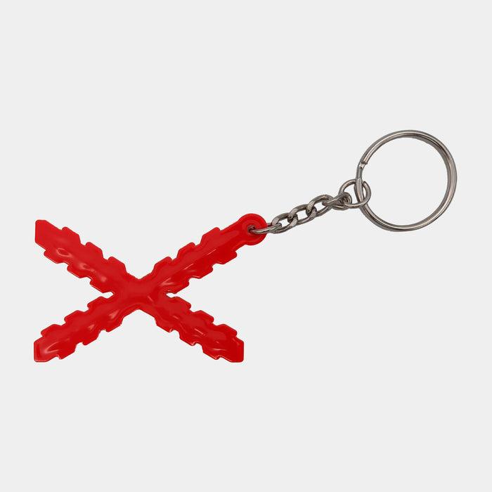 PVC burgundy blade keychain