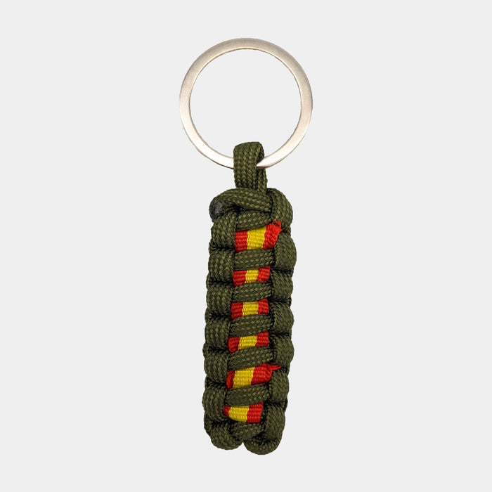 Paracord keychain with Spanish Flag