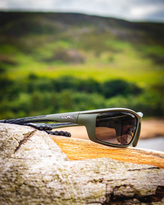 WX Grid green glasses with polarized CAPTIVATE™ lenses - Wiley X